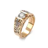 Złoty pierścionek ażurowy Złoty pierścionek ażurowy